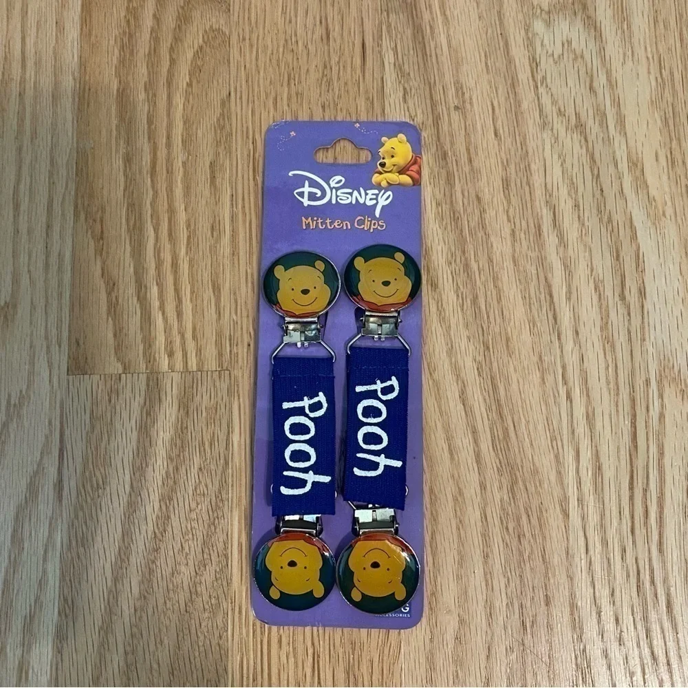 Vintage Winnie the Pooh Mitten Clips Baby 90s NEW Glove Disney